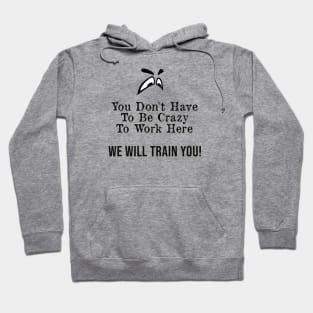 You Don't Have to Be Crazy to Work Here, We Will Train You ! Hoodie